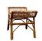 French Woven Wicker and Bamboo Stool Bench, 1960s 4