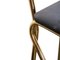 Mid-Century Brass Metal Leather Bar Stools, Italy, 1960, Set of 2 6