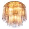 Amber Murano Glass & Brass Flush Mount Ceiling Light by J. T. Kalmar 1