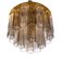 Amber Venini Tronchi Murano Glass & Brass Flush Mount Ceiling Light by J. T. Kalmar 4
