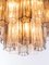 Bernsteinfarbene Venini Tronchi Deckenlampe aus Muranoglas & Messing von JT Kalmar 2