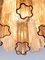 Amber Murano Glass & Brass Flush Mount Ceiling Light by J. T. Kalmar 3