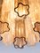 Lámpara de techo Venini Tronchi en ámbar de cristal de Murano y latón de JT Kalmar, Imagen 3