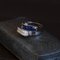 18K White Gold Ring with Sapphires & Brilliant Cut Diamonds, 1940s or 1950s, Image 4