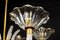 Art Deco Brass Mounted Murano Glass Chandelier by Ercole Barovier, 1940s 7