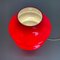 Lampe de Bureau Champignon en Verre Rouge de Hustadt Lights, Allemagne, 1970s 16