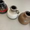 Vintage German Fat Lava 493-10 Pottery Vases from Scheurich, Set of 5, Image 10