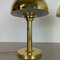 Hollywood Regency Italian Sputnik Mushroom Brass Table Light, 1980s 5