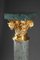 Großer korinthischer Sockel aus Marmor und vergoldeter Bronze 4