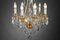 Gilded Bronze and Pendants Chandelier with Eight Arms of Lights 6