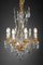 Lámpara de araña de bronce dorado y colgantes con ocho brazos de luces, Imagen 5