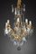 Lámpara de araña de bronce dorado y colgantes con ocho brazos de luces, Imagen 8