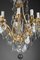 Lámpara de araña de bronce dorado y colgantes con ocho brazos de luces, Imagen 9