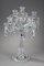 Glass Candelabras with Crystal Pendants, Set of 2 9