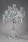 Glass Candelabras with Crystal Pendants, Set of 2, Image 9