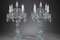 Glass Candelabras with Crystal Pendants, Set of 2 4