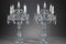 Glass Candelabras with Crystal Pendants, Set of 2, Image 4