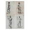 V. Geoffroy, Nude Drawings After a Live Model, 1895, Drawings on Paper, Set of 4 1