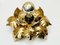 Mid-Century Italian Gilded Iron Flower Sconce from Banci Firenze, 1970s 5