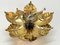 Mid-Century Italian Gilded Iron Flower Sconce from Banci Firenze, 1970s 10