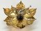 Mid-Century Italian Gilded Iron Flower Sconce from Banci Firenze, 1970s, Image 10