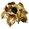 Italienische Mid-Century Blumen Wandleuchte aus vergoldetem Eisen von Banci Firenze, 1970er 2