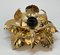 Mid-Century Italian Gilded Iron Flower Sconce from Banci Firenze, 1970s 4