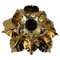 Mid-Century Italian Gilded Iron Flower Sconce from Banci Firenze, 1970s, Image 1