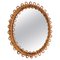 Mid-Century French Riviera Round Rattan and Bamboo Mirror, Italy, 1950s, Image 1