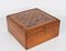 Caja de ajedrez grande cuadrada de madera con incrustaciones, principios del siglo XX, década de 1900, Imagen 3