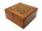 Caja de ajedrez grande cuadrada de madera con incrustaciones, principios del siglo XX, década de 1900, Imagen 8