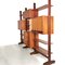 Vintage Mid-Century Teak Double Face Free Standing Bookshelf Library Room Divider by Ico Parisi, 1950s 2