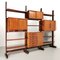 Vintage Mid-Century Teak Double Face Free Standing Bookshelf Library Room Divider by Ico Parisi, 1950s, Image 1