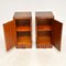 Art Deco Burr Walnut Bedside Cabinets, 1930s, Set of 2 6