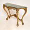 Antique French Giltwood Marble Top Console Table 3