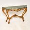 Antique French Giltwood Marble Top Console Table 1