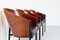 Italienische Costes Esszimmerstühle aus emailliertem Stahl & Schichtholz von Philippe Starck für Driade, 1980er, 4er Set 4