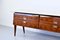 Italienisches Sideboard aus Nussholz, Carrara Marmor & Messing, 1960er 15