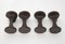 Brown Plastic Clothes Hooks, 1960s, Set of 4, Image 6