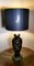 French Black Hand Painted Polished Porcelain Lamp 14