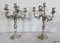 19th Century Louis XV Style Silver Bronze Candelabra, Set of 2 19