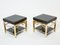 Black Lacquer and Brass 2-Tier Nightstands by Guy Lefevre for Maison Jansen, 1970s, Set of 2, Image 4