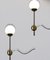 Lampade da parete in ottone e vetro opalino, Italia, set di 2, Immagine 3