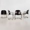 Black Leather Chairs by Tobia & Afra Scarpa for B & B Italia Design, 1970s, Set of 4 3