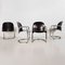 Black Leather Chairs by Tobia & Afra Scarpa for B & B Italia Design, 1970s, Set of 4, Image 3