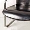 Black Leather Chairs by Tobia & Afra Scarpa for B & B Italia Design, 1970s, Set of 4 7