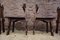 Dutch Brutalist Solid Oak Dining Chairs, 1970s, Set of 4 9