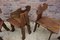 Dutch Brutalist Solid Oak Dining Chairs, 1970s, Set of 4, Image 4