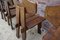 Dutch Brutalist Solid Oak Dining Chairs, 1970s, Set of 4, Image 14