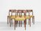 Mid-Century Danish Dining Chairs in Teak with New Fabric, 1960s, Set of 6 1